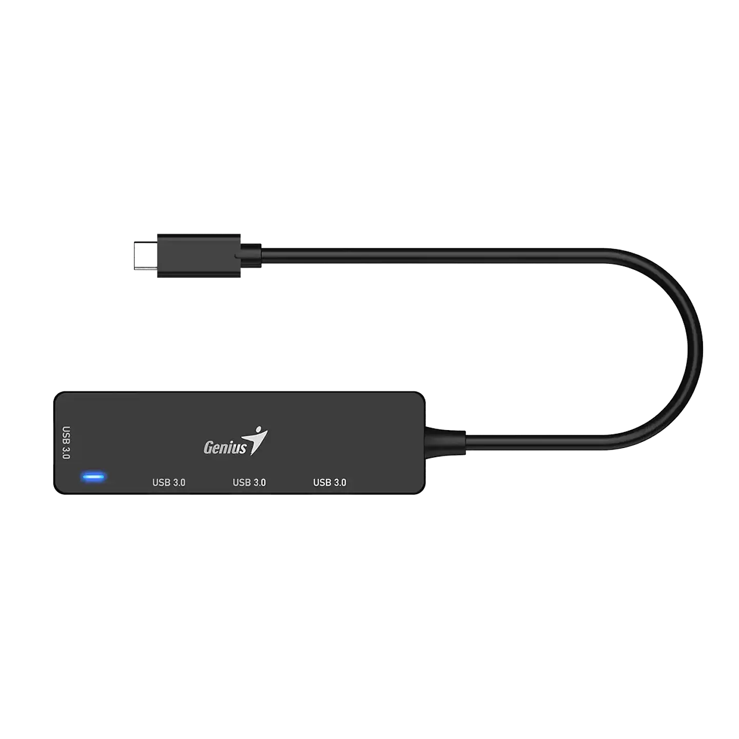 Hub Genius 4 en 1 Plug Type-C a Jack USB-3.0-UH-400-BK 1
