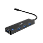 Hub Genius 4 en 1 Plug Type-C a Jack USB-3.0-UH-400-BK - Miniatura 3