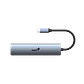 Hub Genius 5 en 1 Plug Type-C a Jack RJ-45, PD, USB 3.0-UH-545 - Miniatura 1