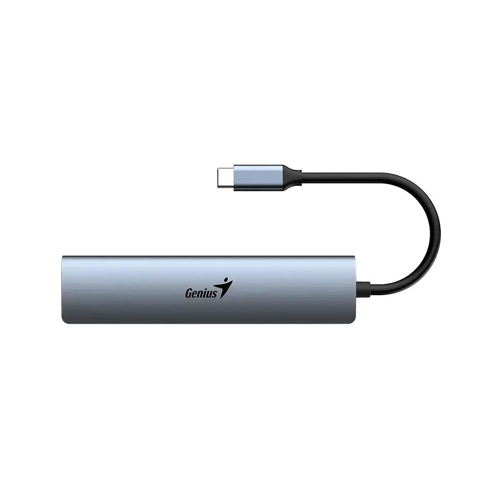 Hub Genius 5 en 1 Plug Type-C a Jack RJ-45, PD, USB 3.0-UH-545 1