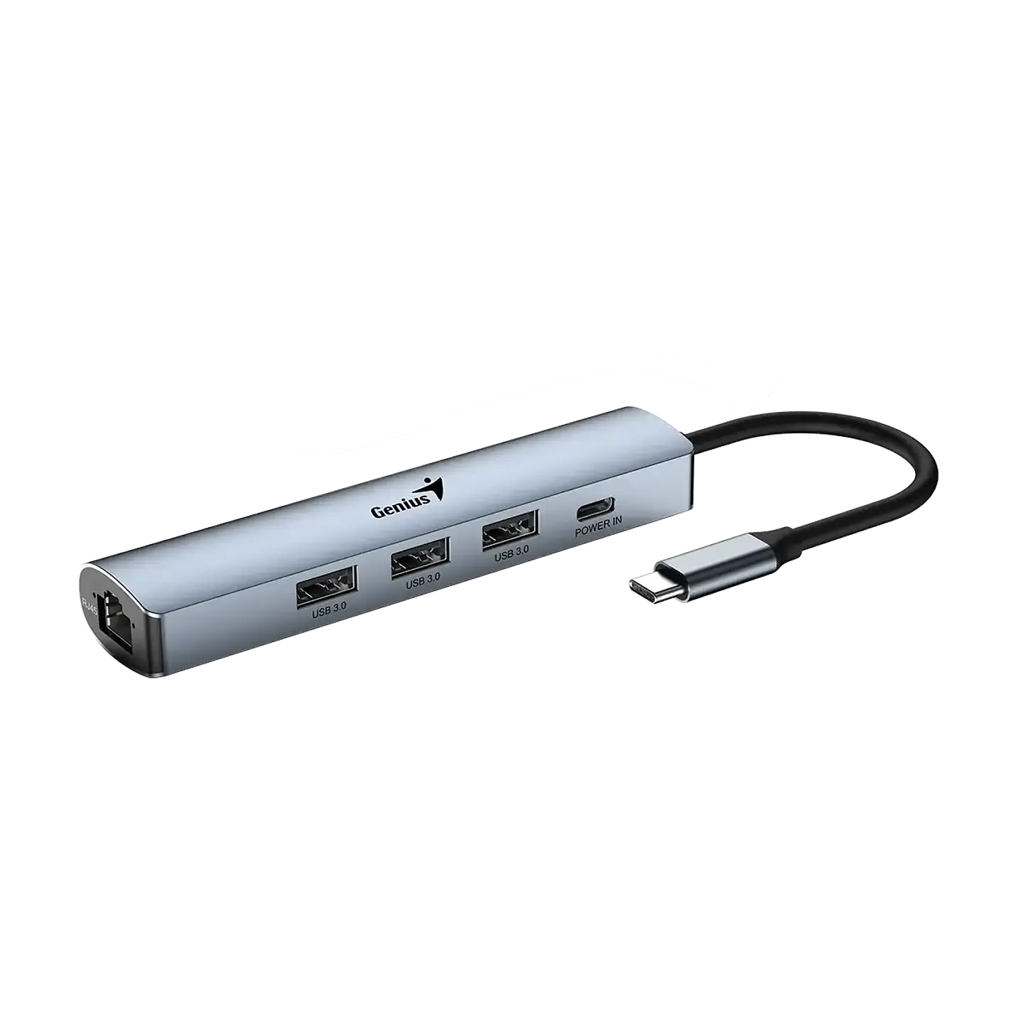 Hub Genius 5 en 1 Plug Type-C a Jack RJ-45, PD, USB 3.0-UH-545 4