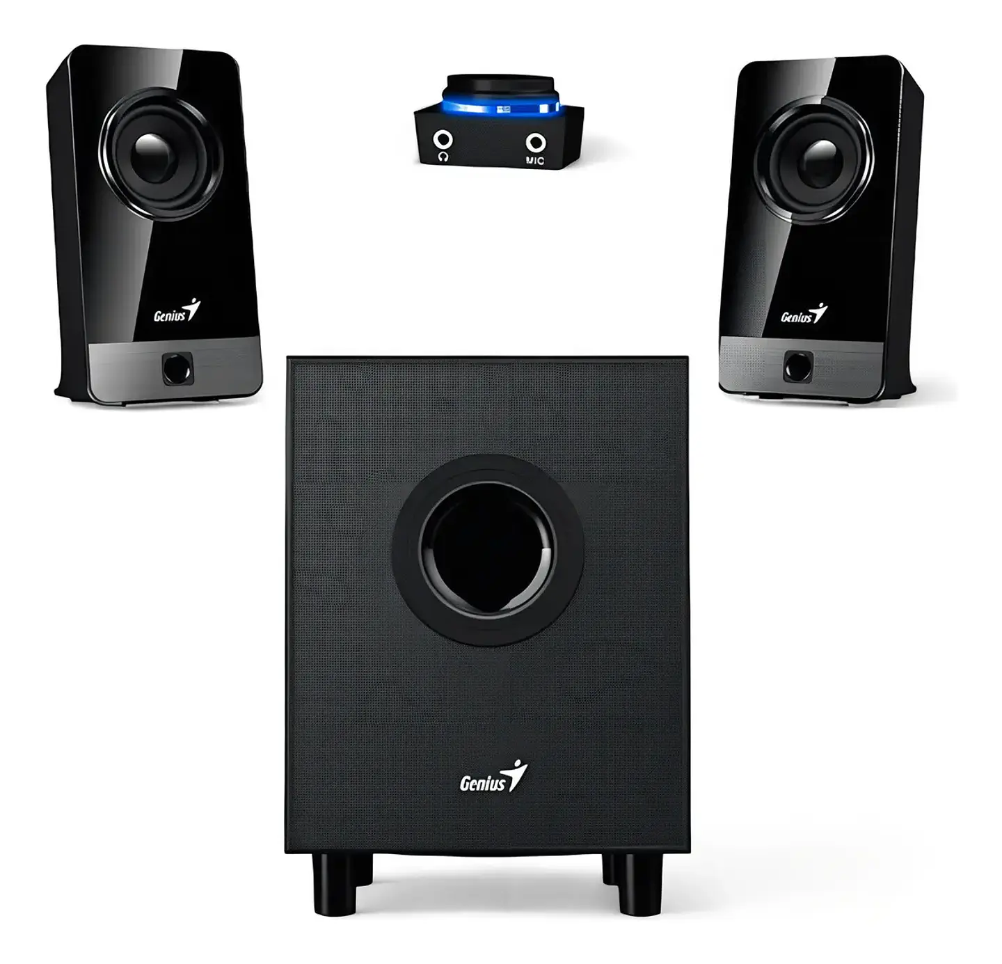 Parlantes Genius Modelo Sw-2.1 300x Con Potencia 10w Color Negro 1