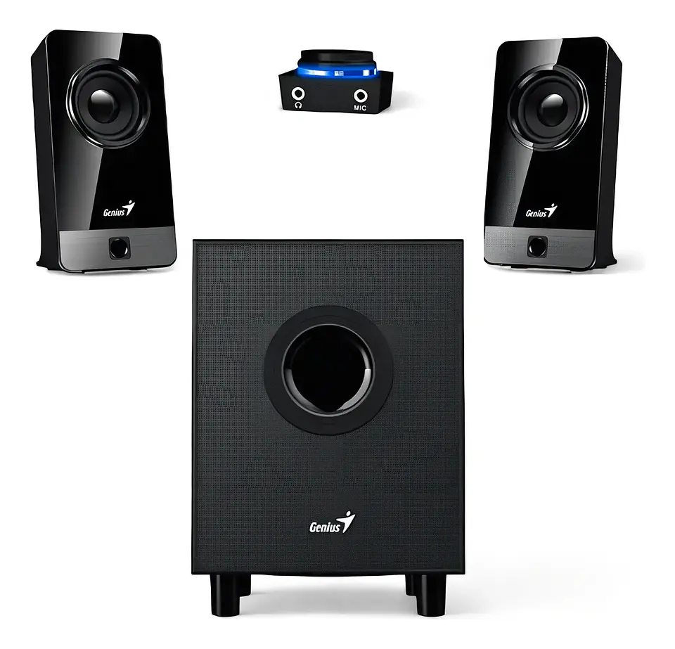 Parlantes Genius Modelo Sw-2.1 300x Con Potencia 10w Color Negro 1