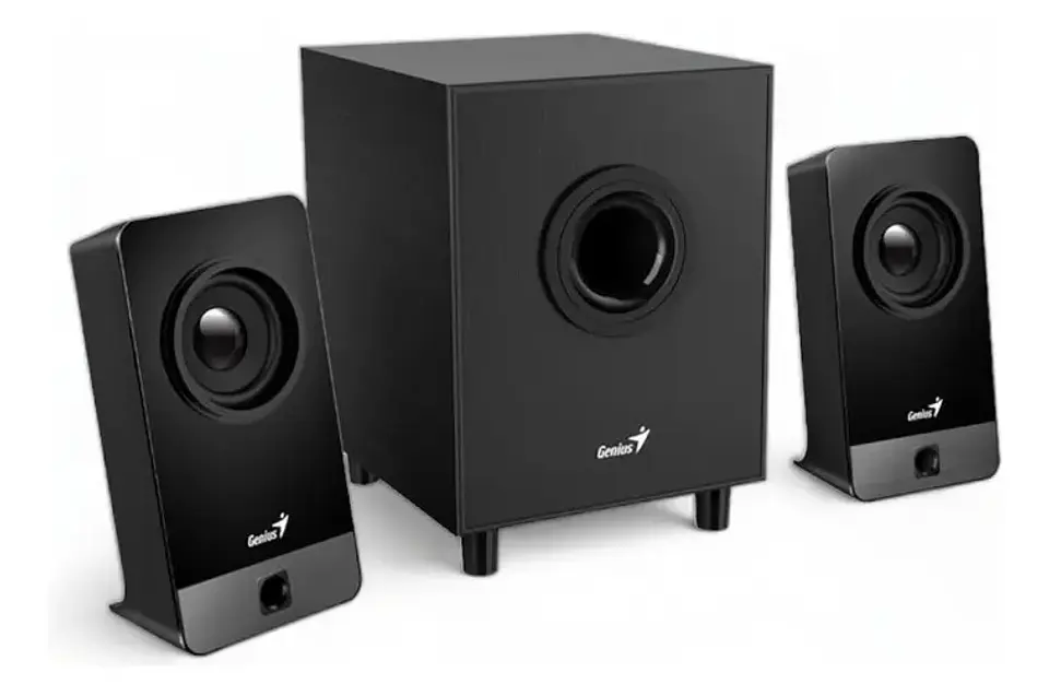 Parlantes Genius Modelo Sw-2.1 300x Con Potencia 10w Color Negro 4