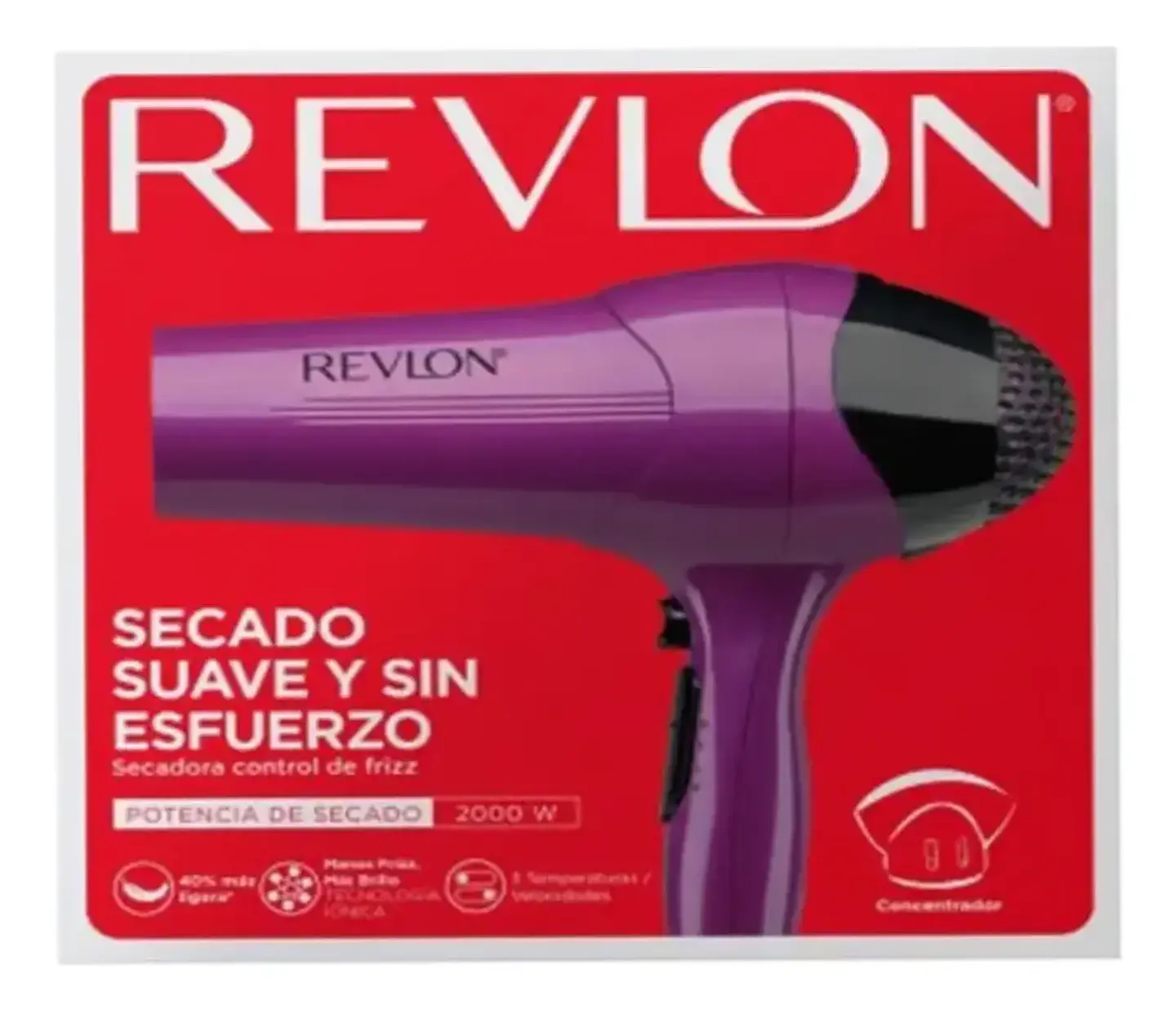 Secador Revlon Control Frizz púrpura 3