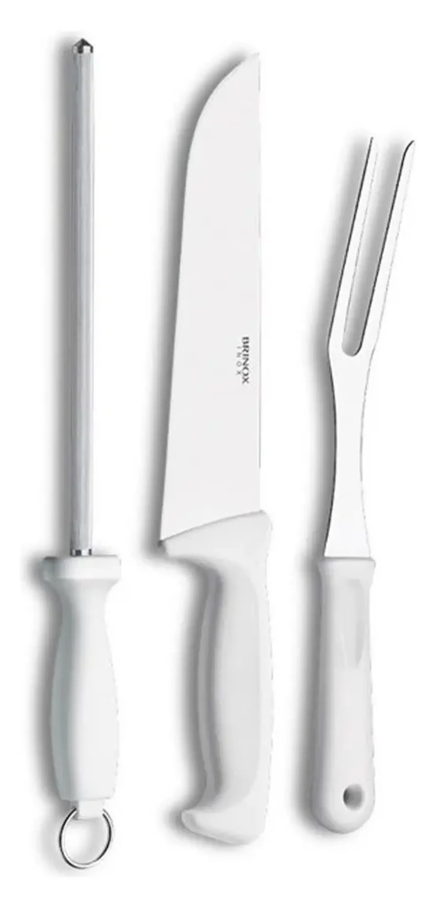 Set De Cuchillos 3 Piezas Brinox Mango Blanco Polipropileno 2554/302 1