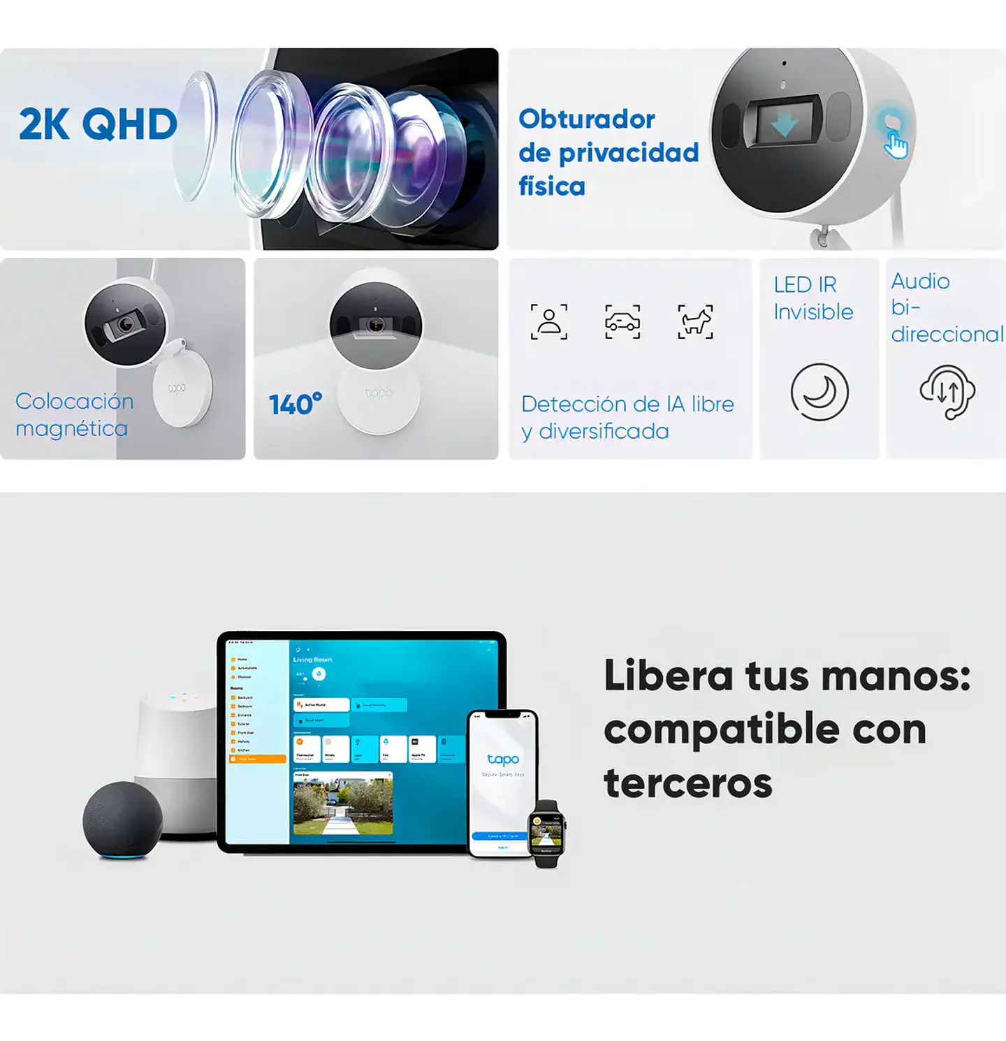 Cámara De Seguridad Ai Wi-fi Tp-link Tapo C125 Blanco 4