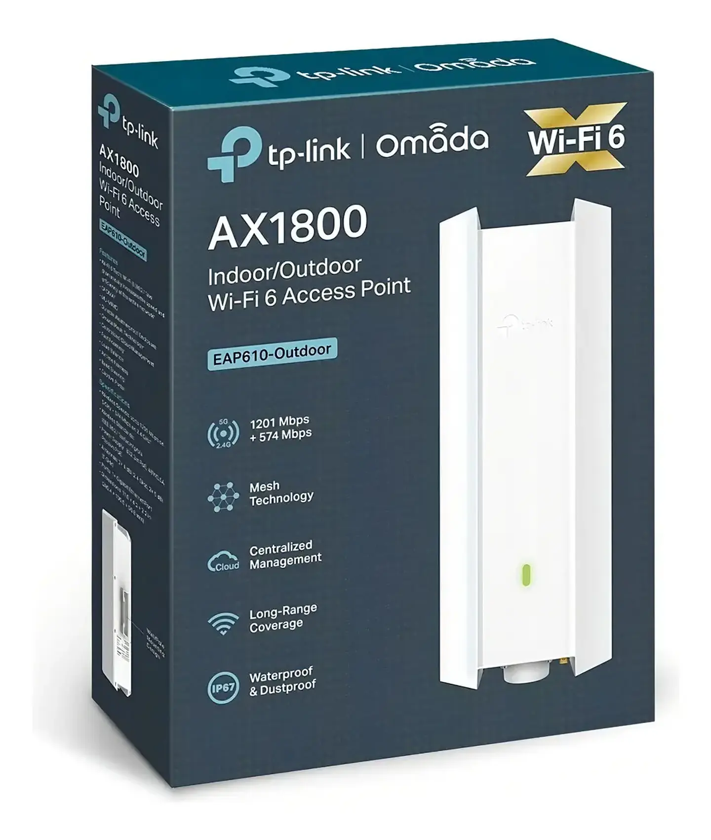 Access Point Tp Link Eap610 Wifi 6 Dual Band Ax1800 Exterior 1