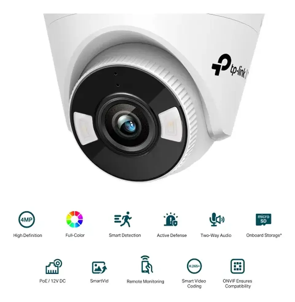 Camara Red Video Vigilancia Turret 4mp Ir Tp-link Vigi C440 3