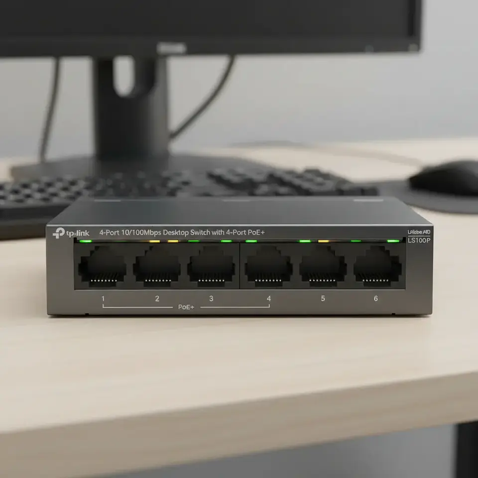Switch 6 Puertos 10/100 Con 4 Puertos Poe+ Tp-link Ls106p 3