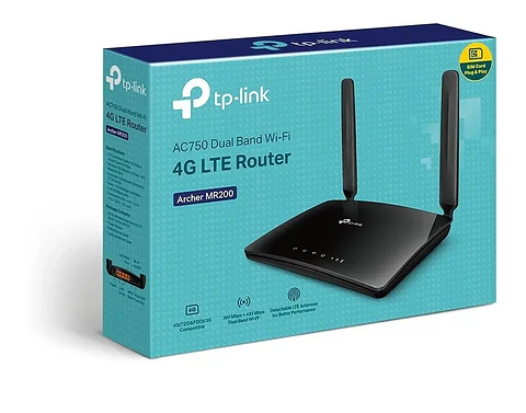 Router 4g Lte Chip Sim Wifi Lan Dual Band Ac750 Tplink Mr200 