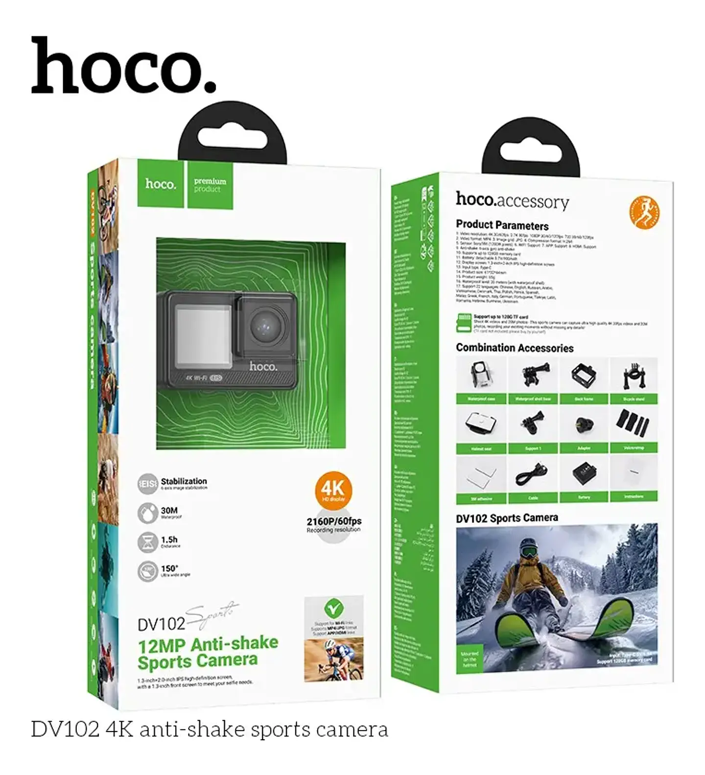 Hoco Cámara Deportiva Dv102 - Videocámara Compacta Negro 5