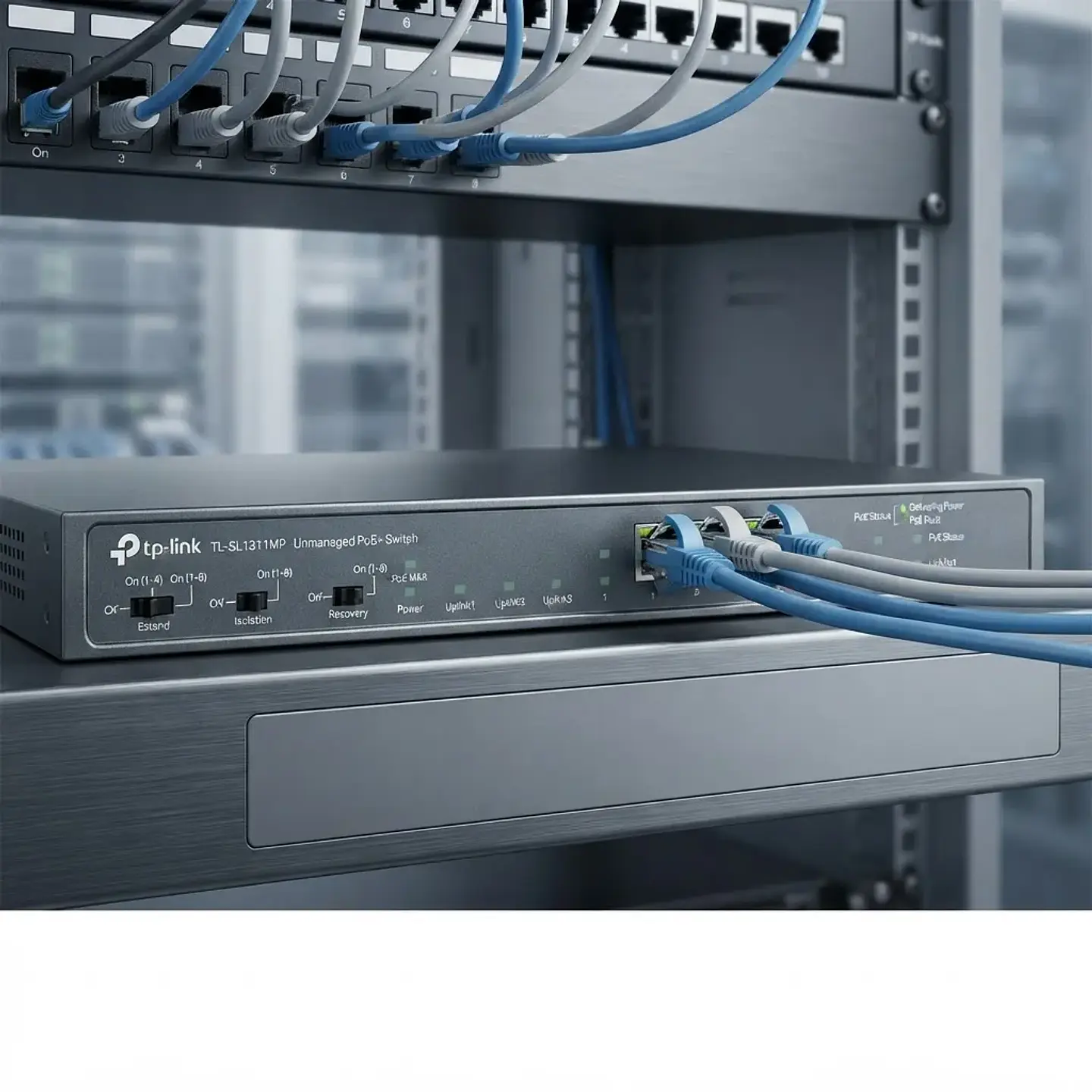 Switch 8 Port Poe+ 2 P Gigabit + 1 Sfp Tp-link Tl-sl1311mp 4