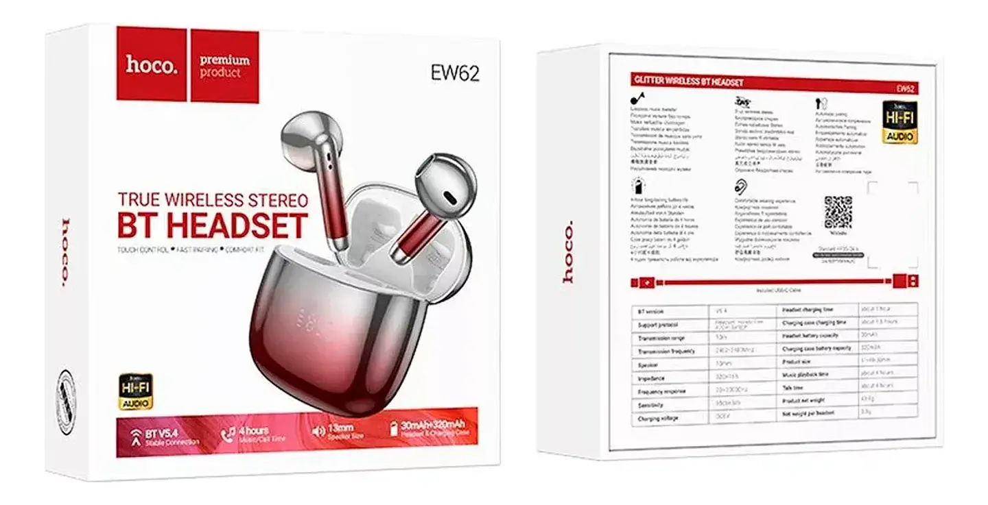 Audífonos Hoco Ew62 Bluetooth V5.4 Headset 3