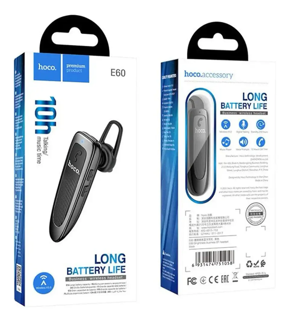 Auriculares Joigo Bluetooth E60 E60 Negro 4