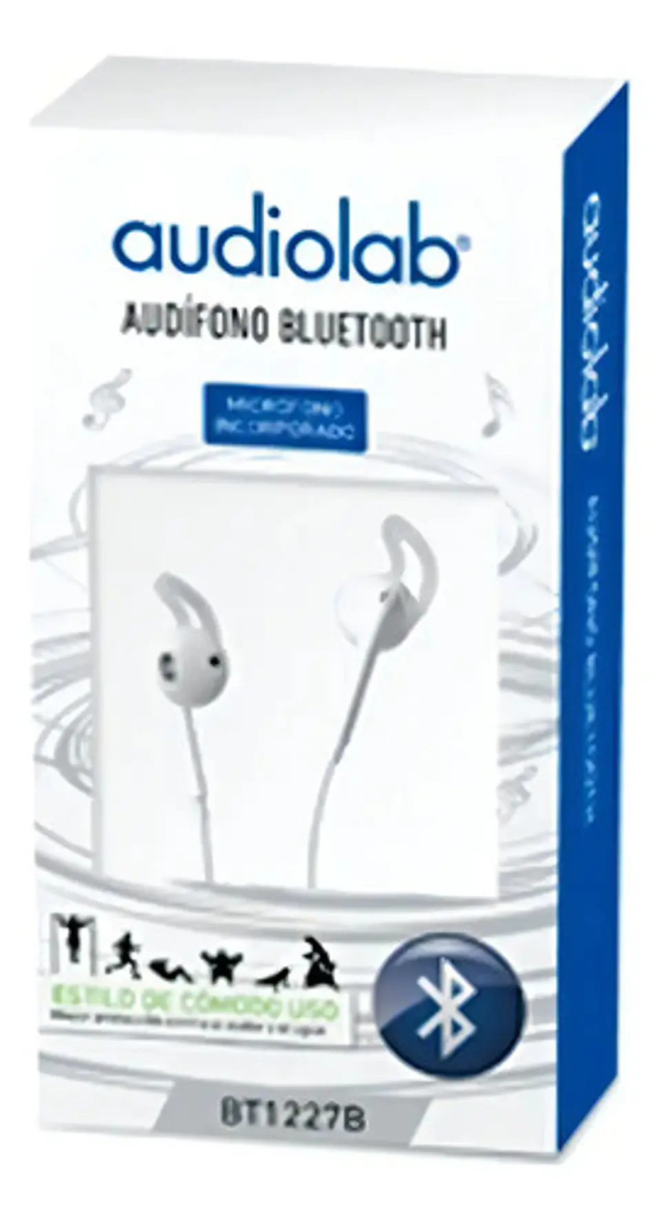 Audífonos Bluetooth Audiolab Bt1227b Color Blanco 2