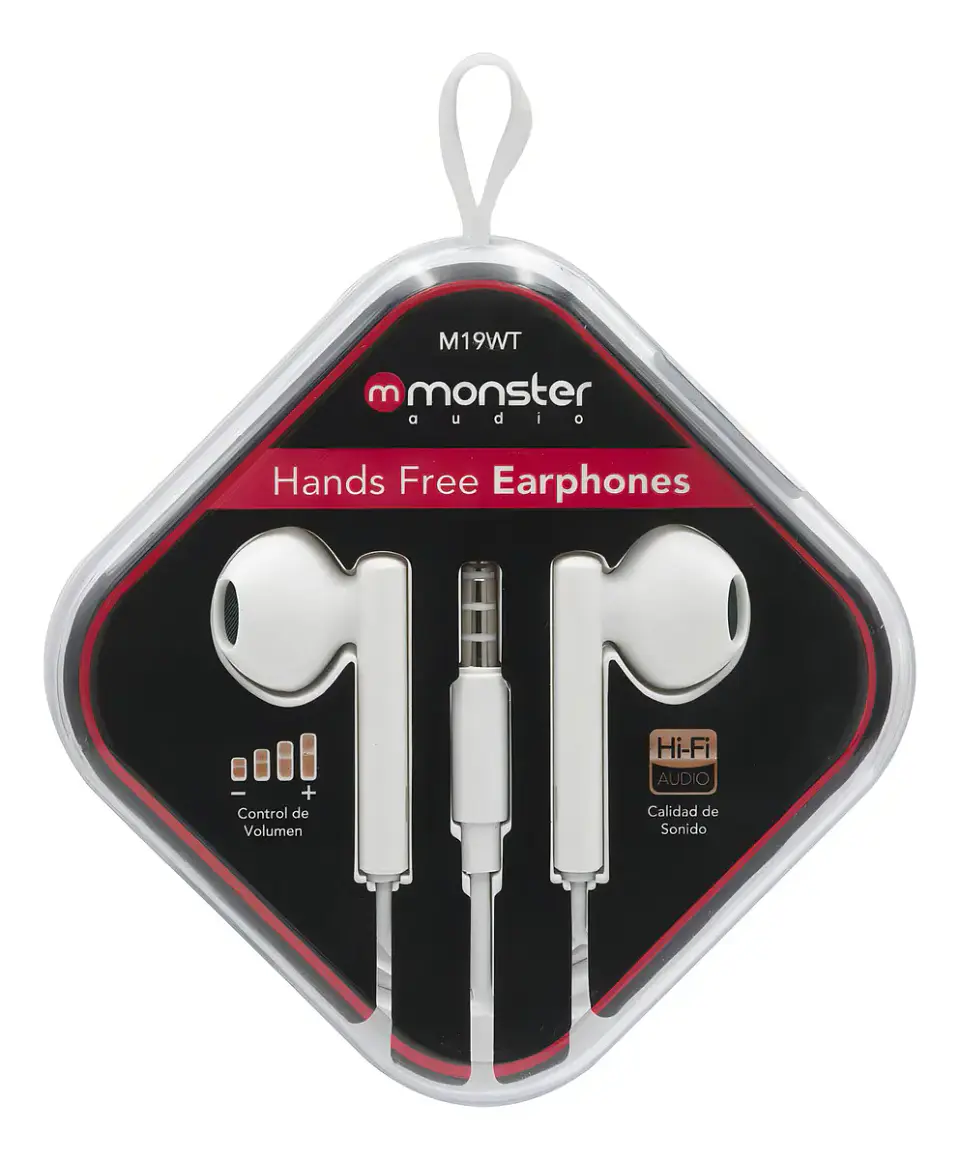 Audífonos Monster M19wt, Jack 3.5, Blanco 2