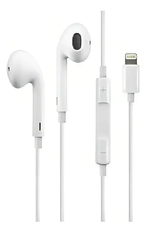 Audifonos Con Cable Para iPhone Auriculare Lightning In-ear Blanco