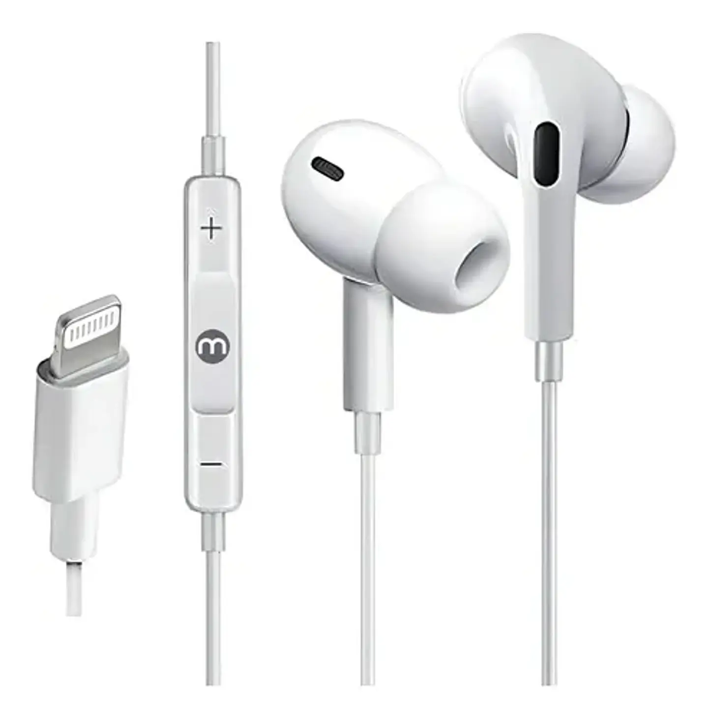 Audifonos Con Cable Para iPhone Auriculare Lightning In-ear Blanco 2