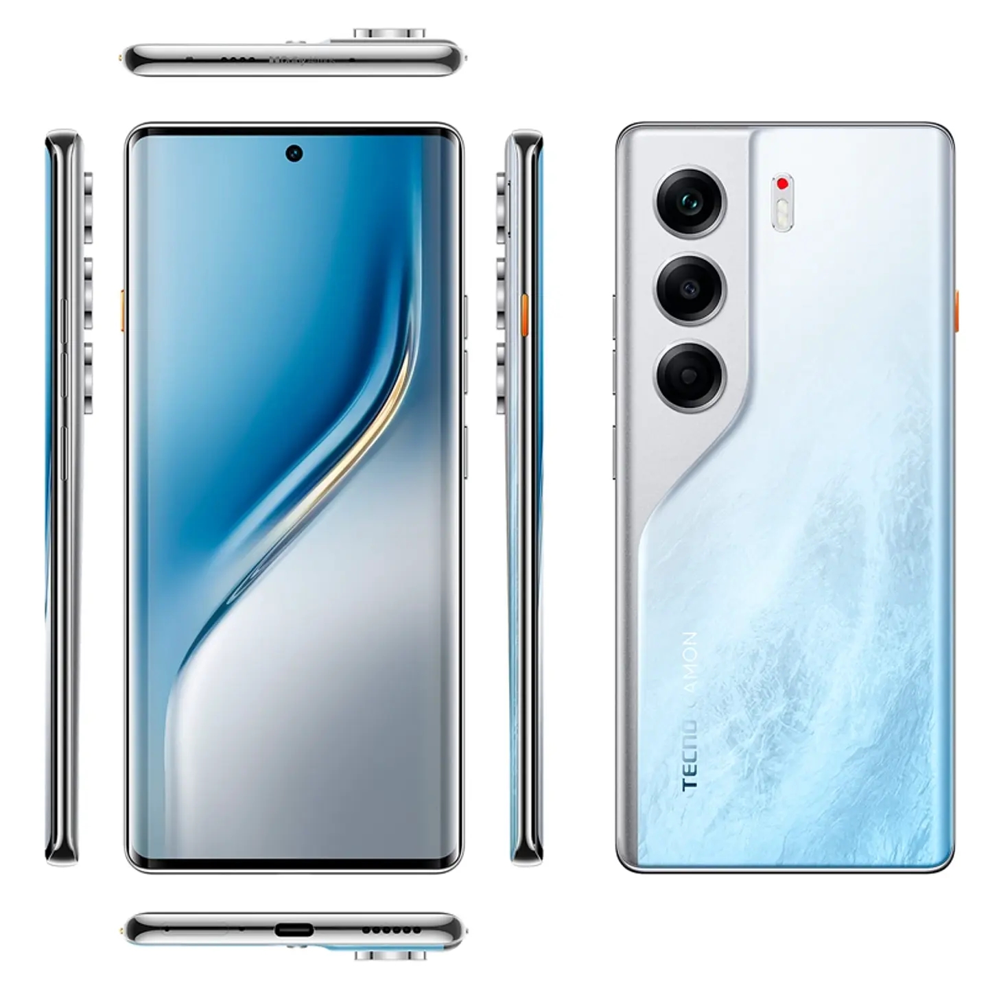 Celular Tecno Camon 40 Pro 256 GB + 8 GB RAM, Glacier White 1