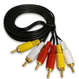 Cable 3 RCA a 3 RCA - Audio Stereo y Video
