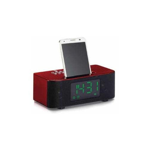 Radio reloj alarma BT TF FM recargable.