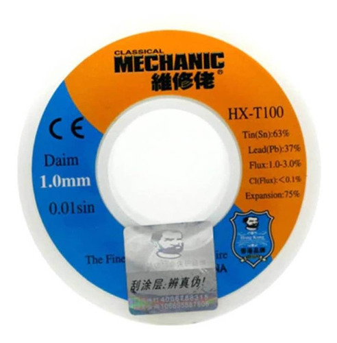 Soldadura De 1.0mm X 200grs | Mechanic Hx-t100 1