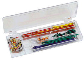 CAJA ACRÍLICA CON 140 JUMPERS PARA PROTOBOARD