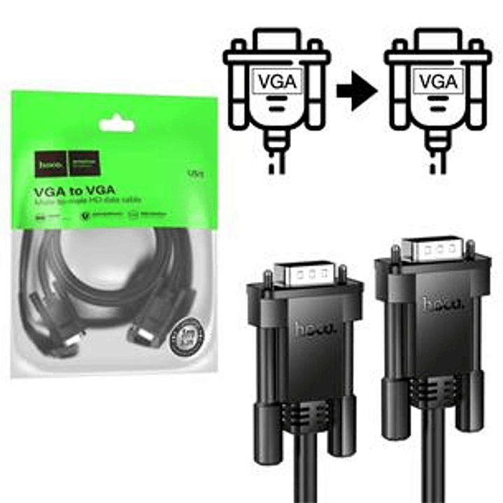 Cable VGA a VGA Hoco 1Mts 1