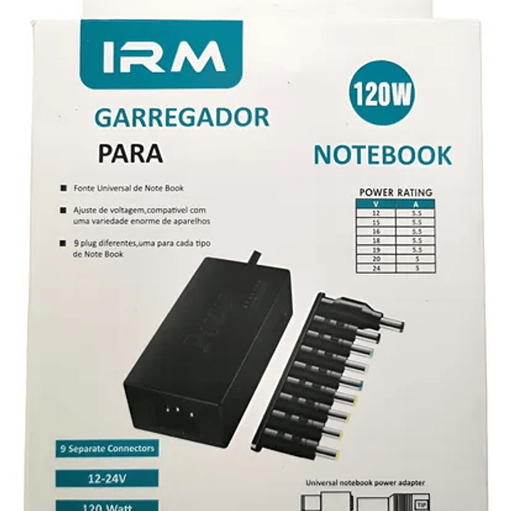 Cargador Universal para Notebook 120W 10 Puntas 1