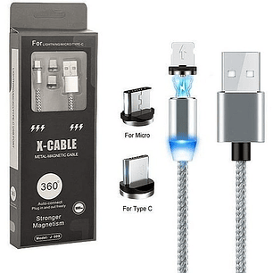 Cable USB Magnético Punta Intercambiable