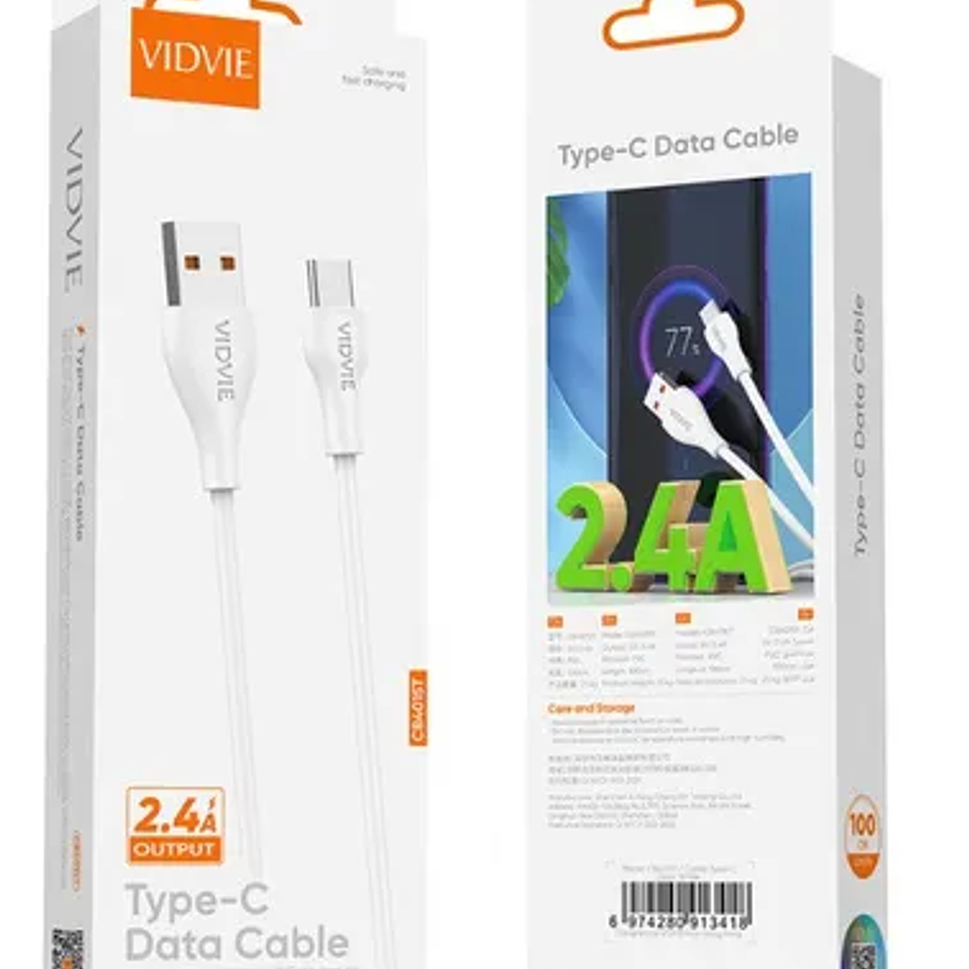 Cable Vidvie Tipo C 2.4A  1