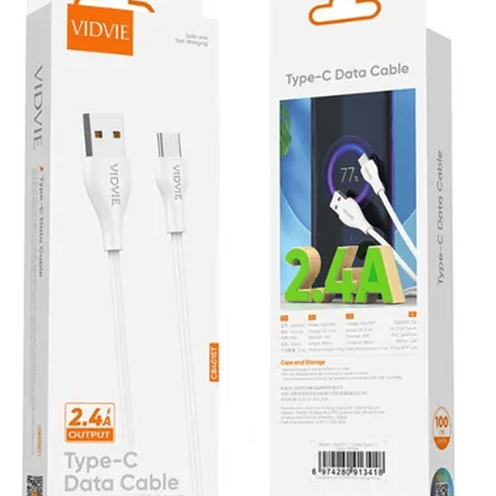Cable Vidvie Tipo C 2.4A  1