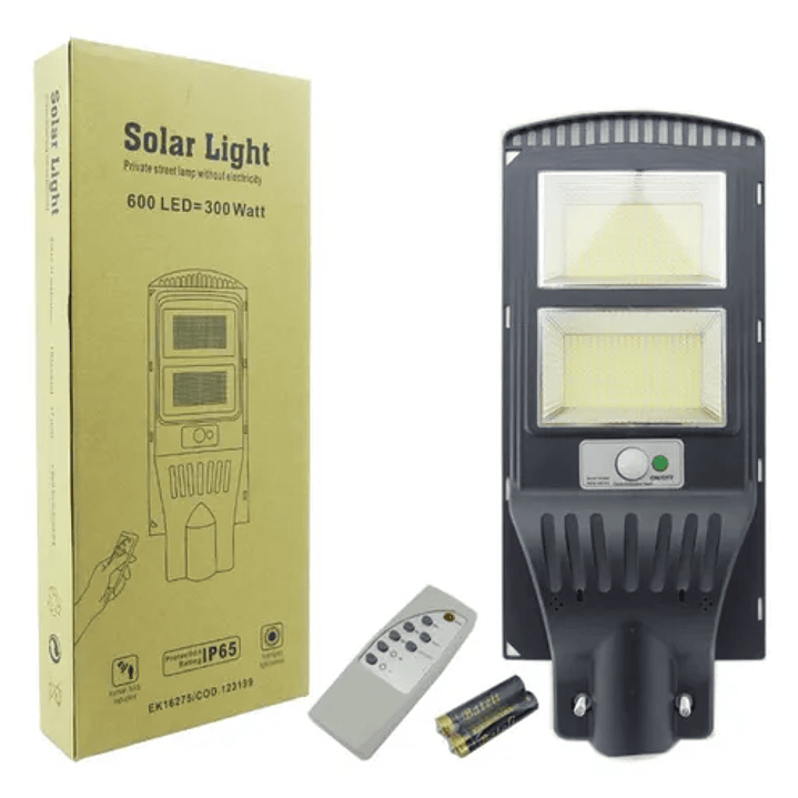 Foco Solar 600 Led 300W C/Control y Soporte 1