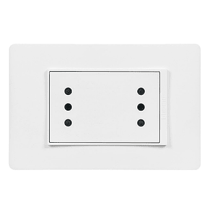 Enchufe Bticino Luzica Doble 10A Embutido Blanco