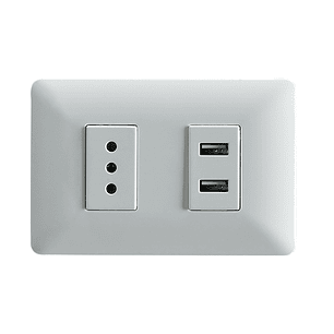Enchufe EGB Embutido Blanco 2 Puertos USB + Enchufe 10A