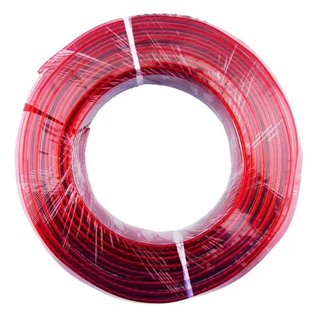 Cable Parlante Paralelo 2x1mm² Rojo Transparente Metro Lineal 1