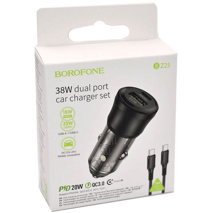 Cargador para Auto Borofone 38W  1