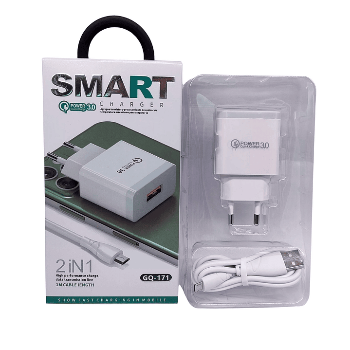 Cargador Micro USB Smart Charger 2n1  1
