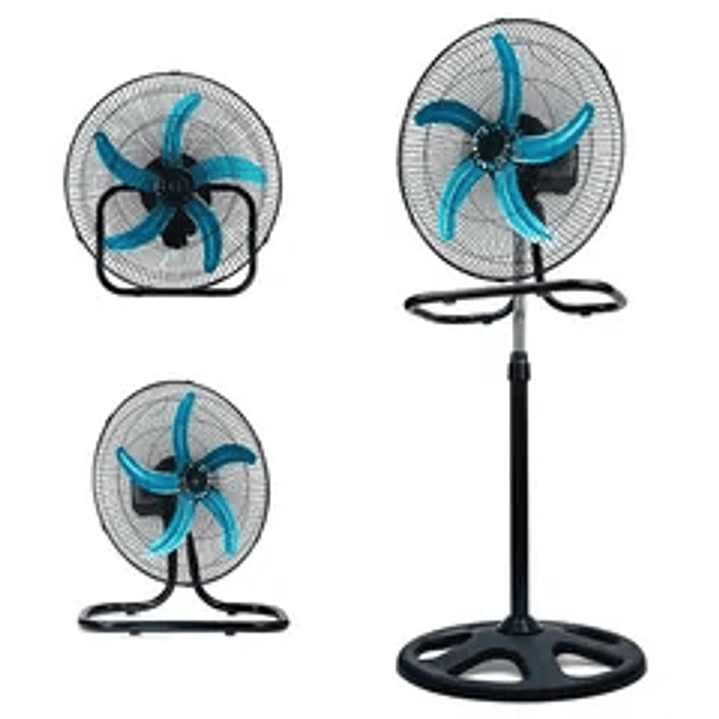 Ventilador 3 en 1 Pie Pared Turbo 5 Aspas 2