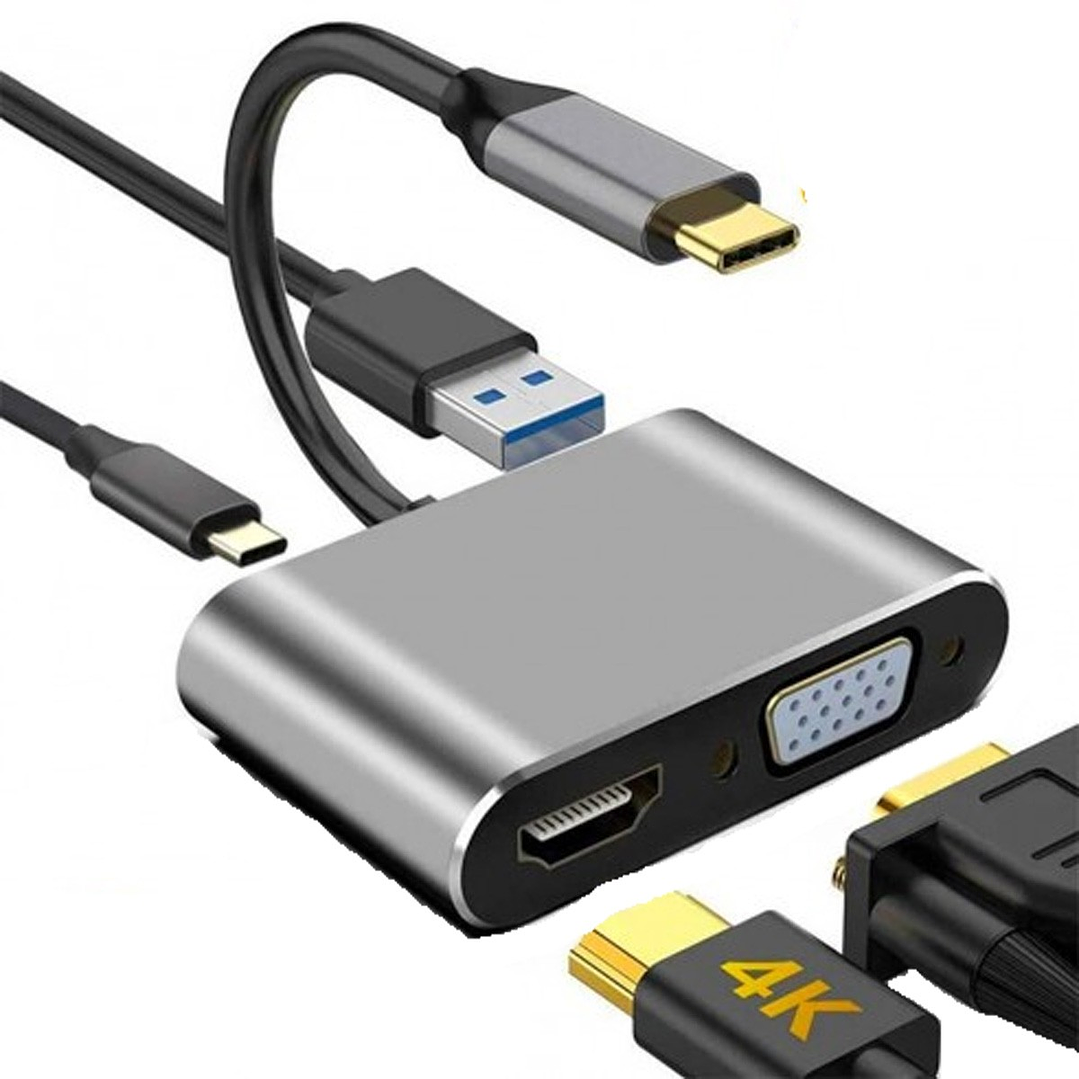 Adaptador 4 en 1 USB-C a HDMI 1