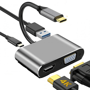 Adaptador 4 en 1 USB-C a HDMI