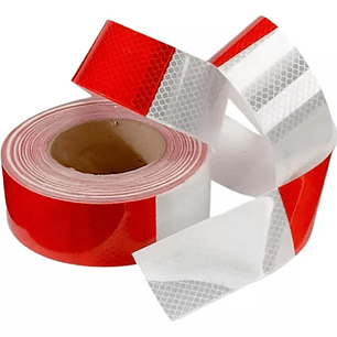 Cinta Reflectante Roja/Blanca por Metro