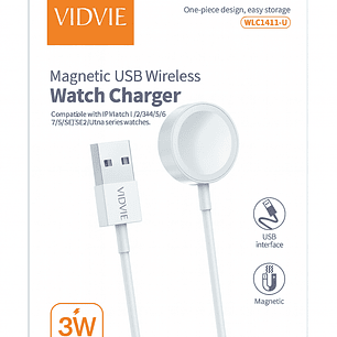 Cargador Magnético USB para Smartwatch Vidvie