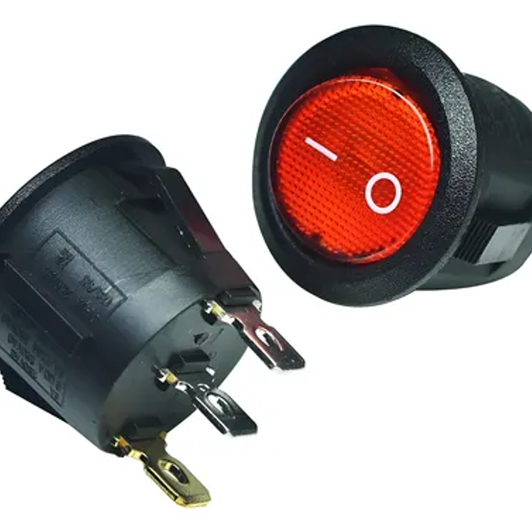 Botón Rojo 3 Pines Redondo 2 Posiciones 2