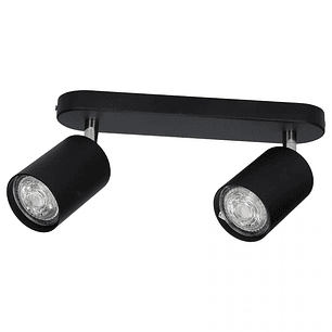 Aplique Dirigible Doble Spot GU10 Negro