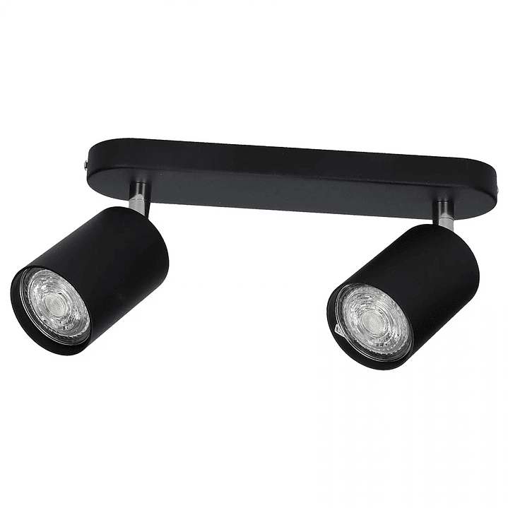 Aplique Dirigible Doble Spot GU10 Negro 1