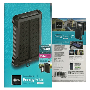 Cargador Portátil Powerbank Mlab Solar 10.000mAh