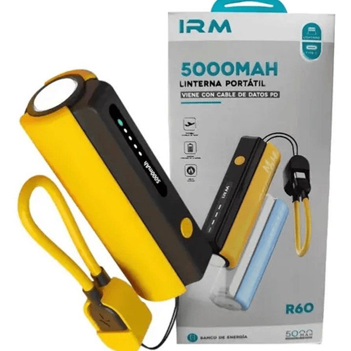 Cargador Portátil Powerbank + Linterna 5000mAh  1