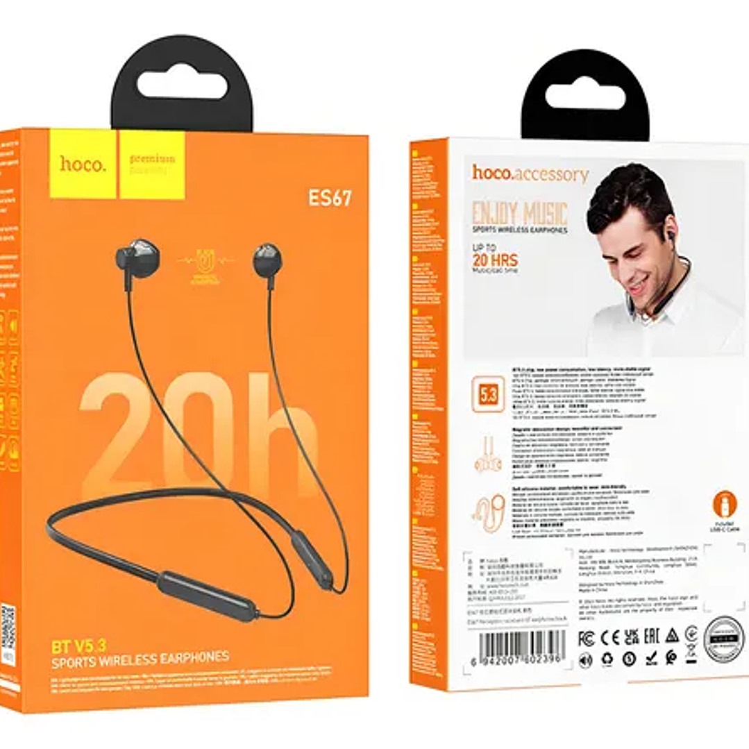 Audífonos Bluetooth Deportivos Hoco ES67 2